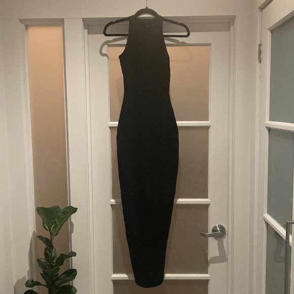 NWOT SKIMS black sleeveless maxi dress size XXS - Picture 4 of 8